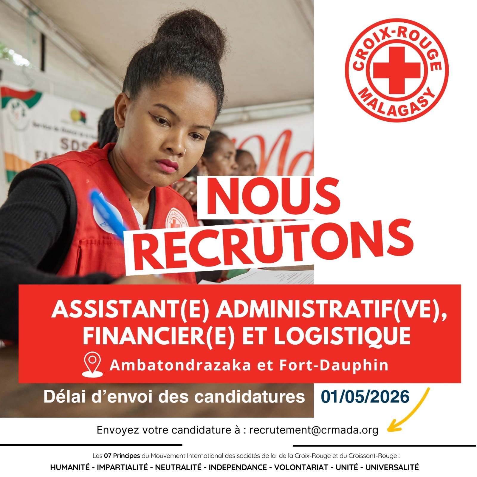 AVIS DE RECRUTEMENT ASSISTANT(E) ADMINISTRATIF(VE) FINANCIER (E)- LOGISTIQUE